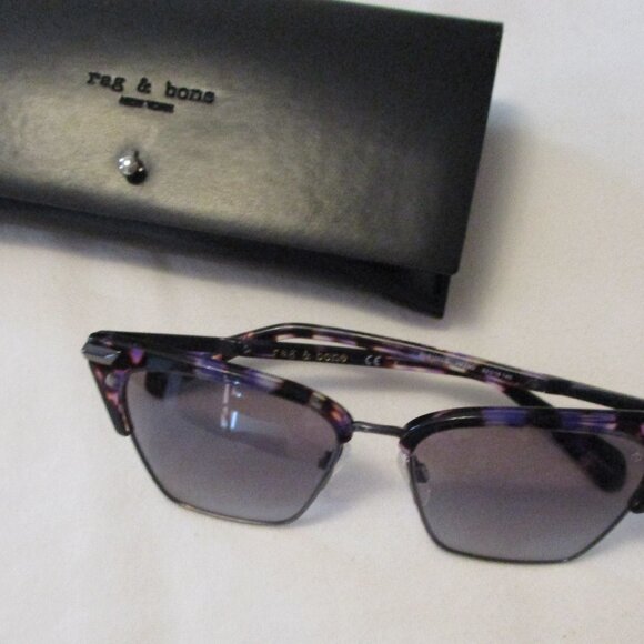 NEW Rag & Bone Cat Eye Sunglasses NWOT New in Case - Picture 8 of 11